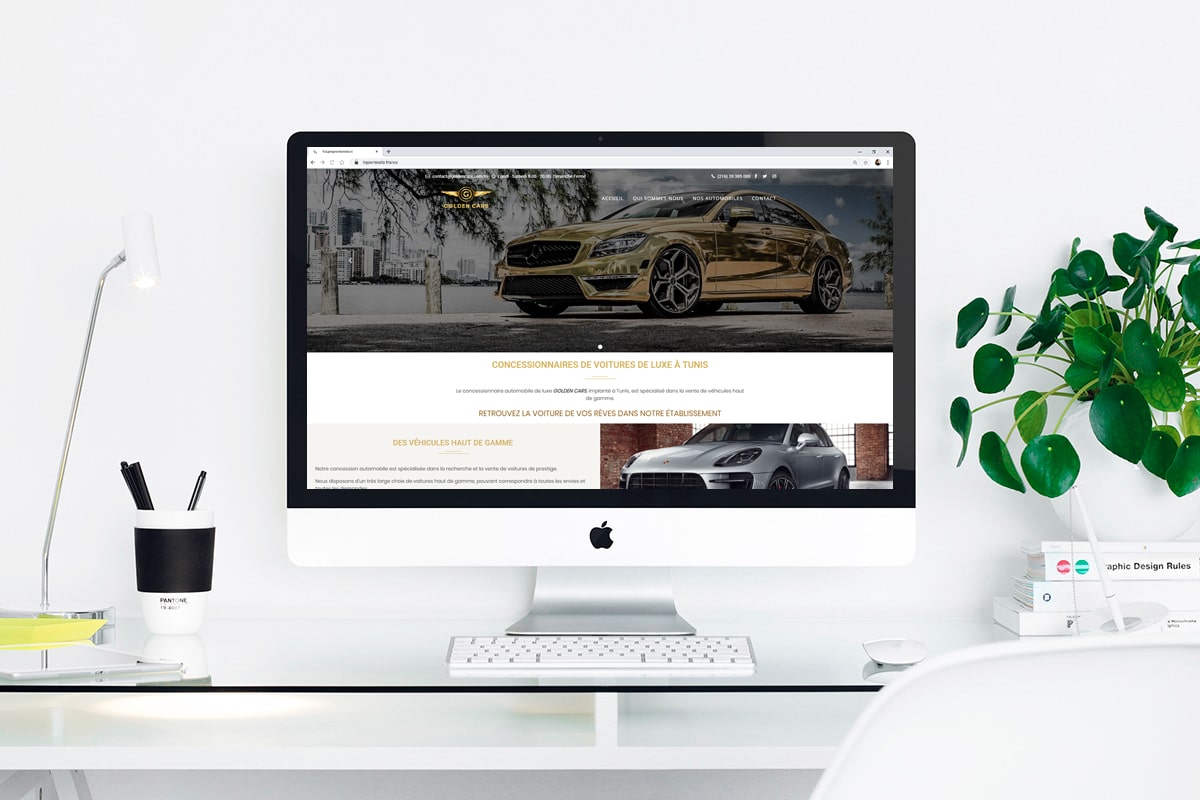 Création d&rsquo;un site web pour: Golden Cars