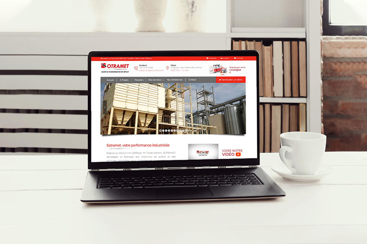 Création d&rsquo;un site web pour : SOTRAMET
