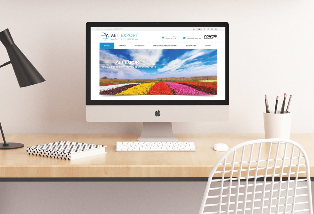 Création d&rsquo;un site web pour : Aet Export
