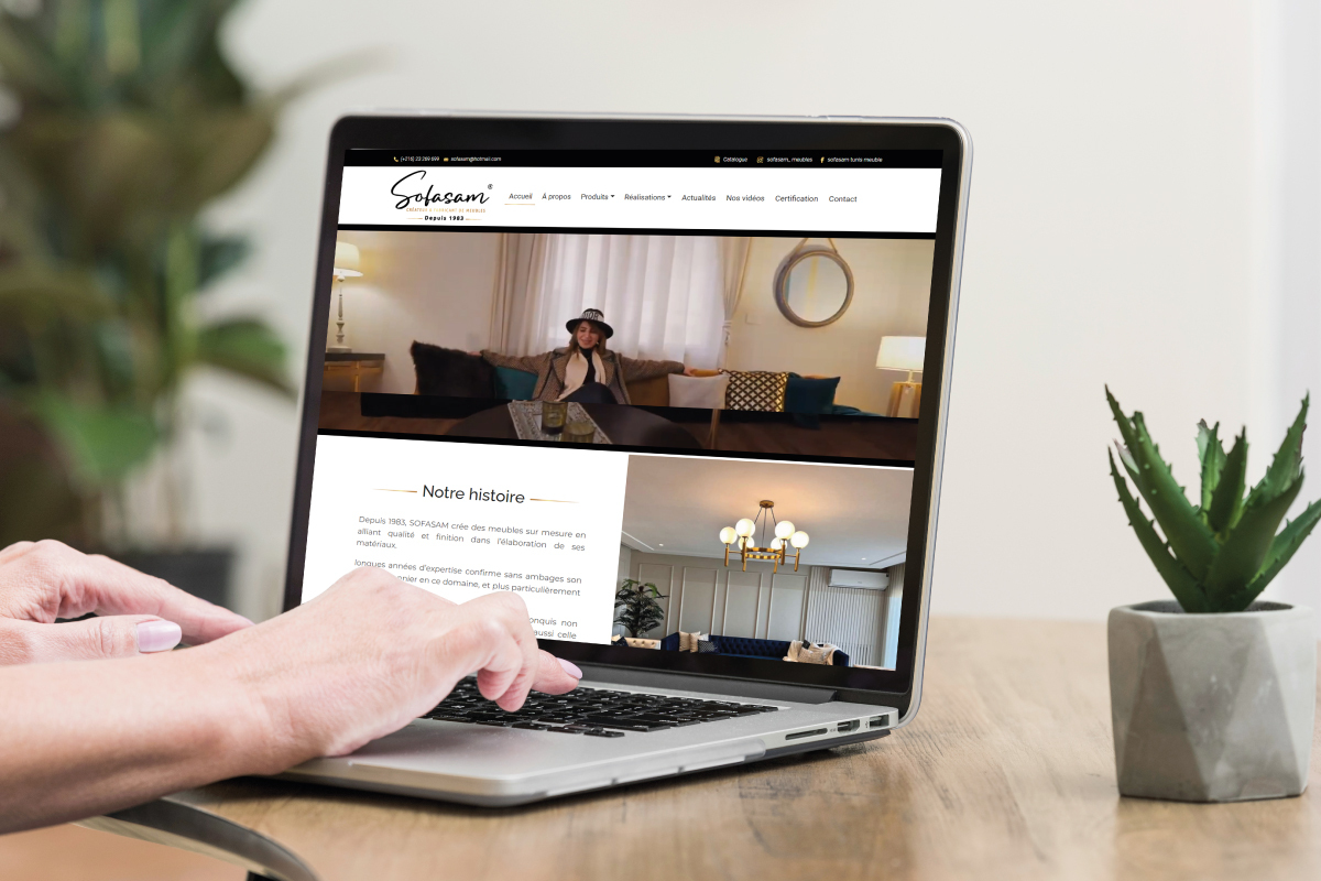 Création site web pour Sofasam