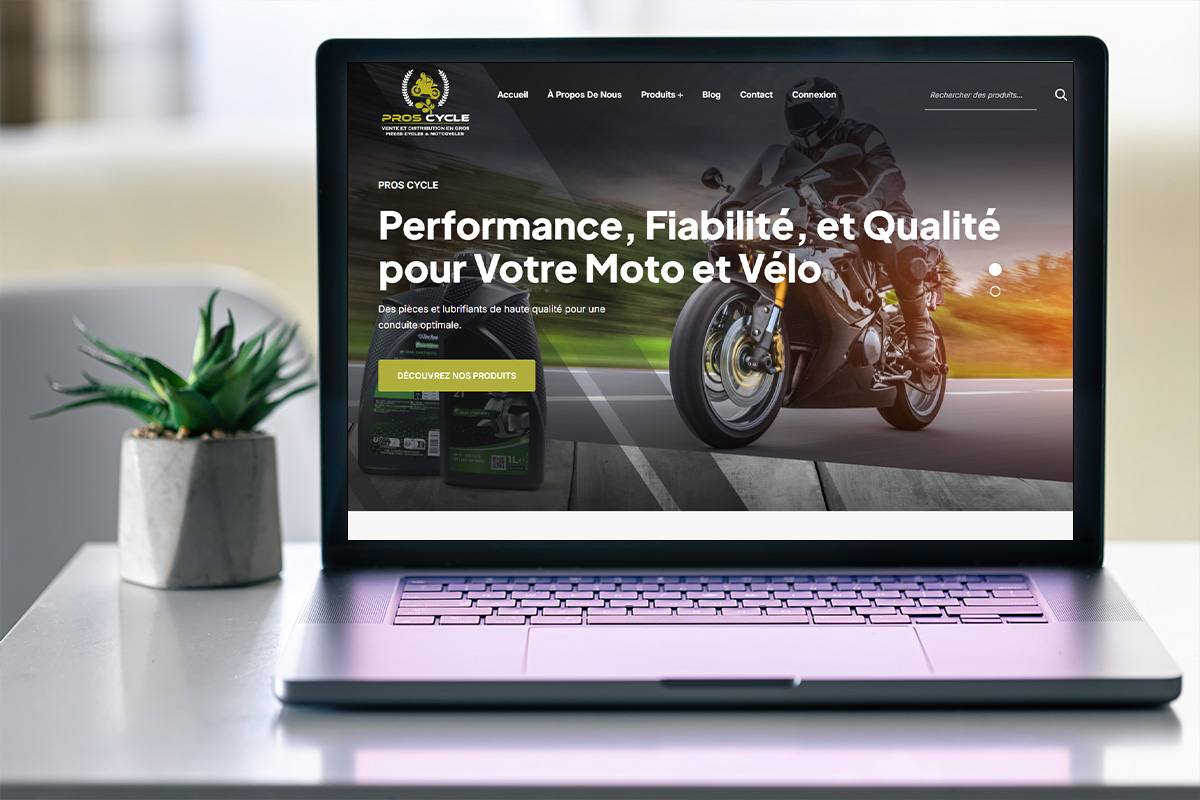 Création site web pour Pros Cycle