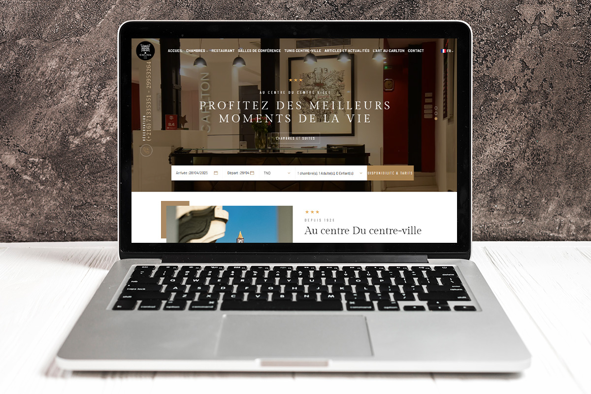 Création site web pour Hotel Carlton