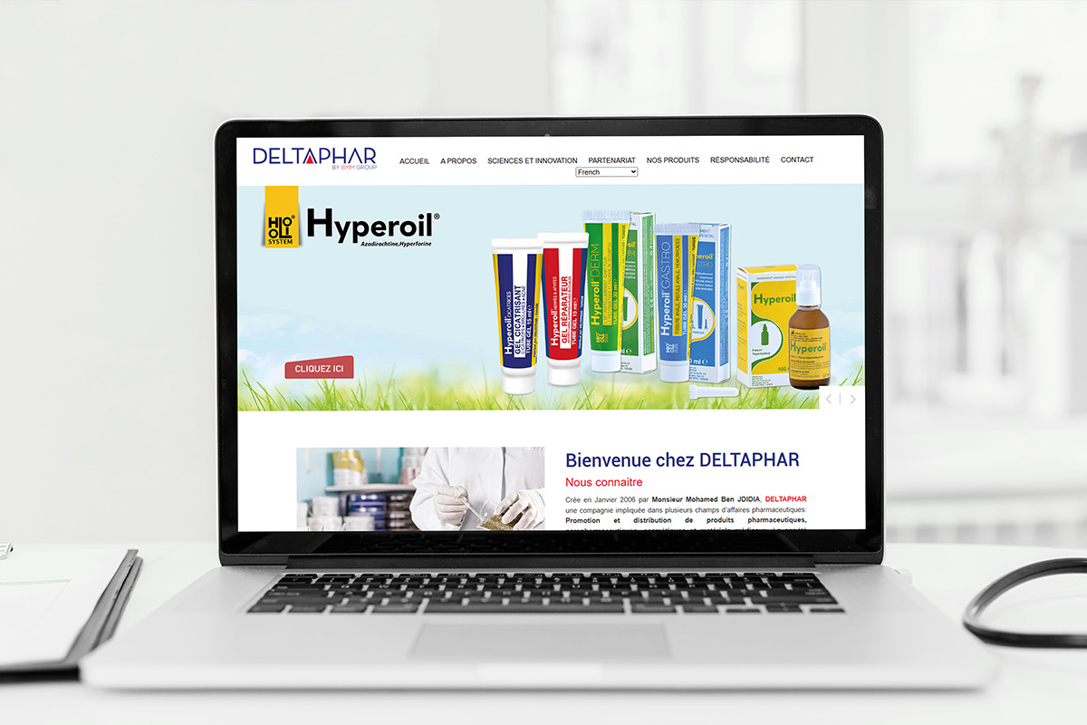 Création site web pour Deltaphar